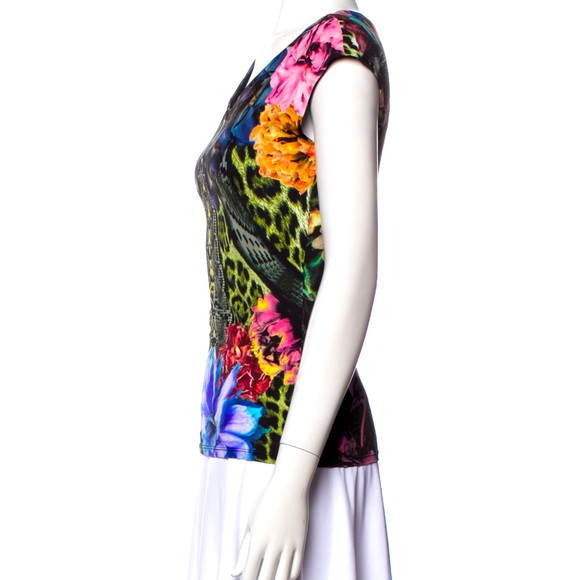Roberto Cavalli floral print top - xs - Picture 2 of 4